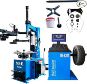 KATOOL ME-T560 Tire Changer Machine with Auxiliary Arm 24" Turn Table 2.0HP Bead Blaster and ME-B620T Wheel Balancer Machine Tire Repair Wheel Changers Combo (ME-T560 & ME-B620T)