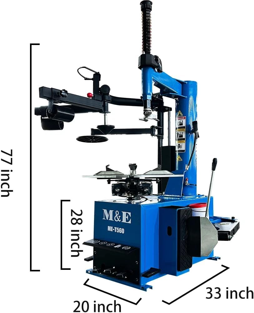 KATOOL ME-T560 Tire Changer Machine with Auxiliary Arm 24" Turn Table 2.0HP Bead Blaster and ME-B620T Wheel Balancer Machine Tire Repair Wheel Changers Combo (ME-T560 & ME-B620T)