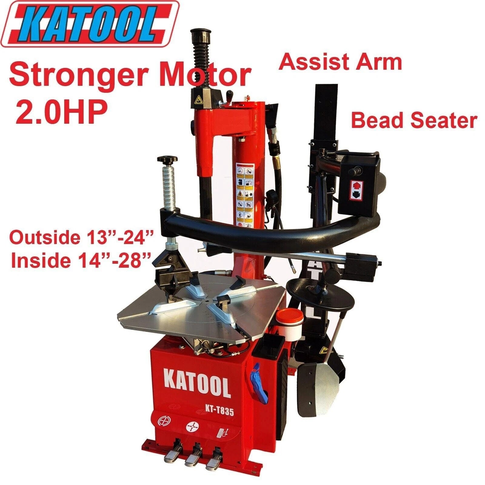 KATOOL ComboTire Changer KT835 + Wheel Balancer KT-B750, Garage Equipment, Shop Tools