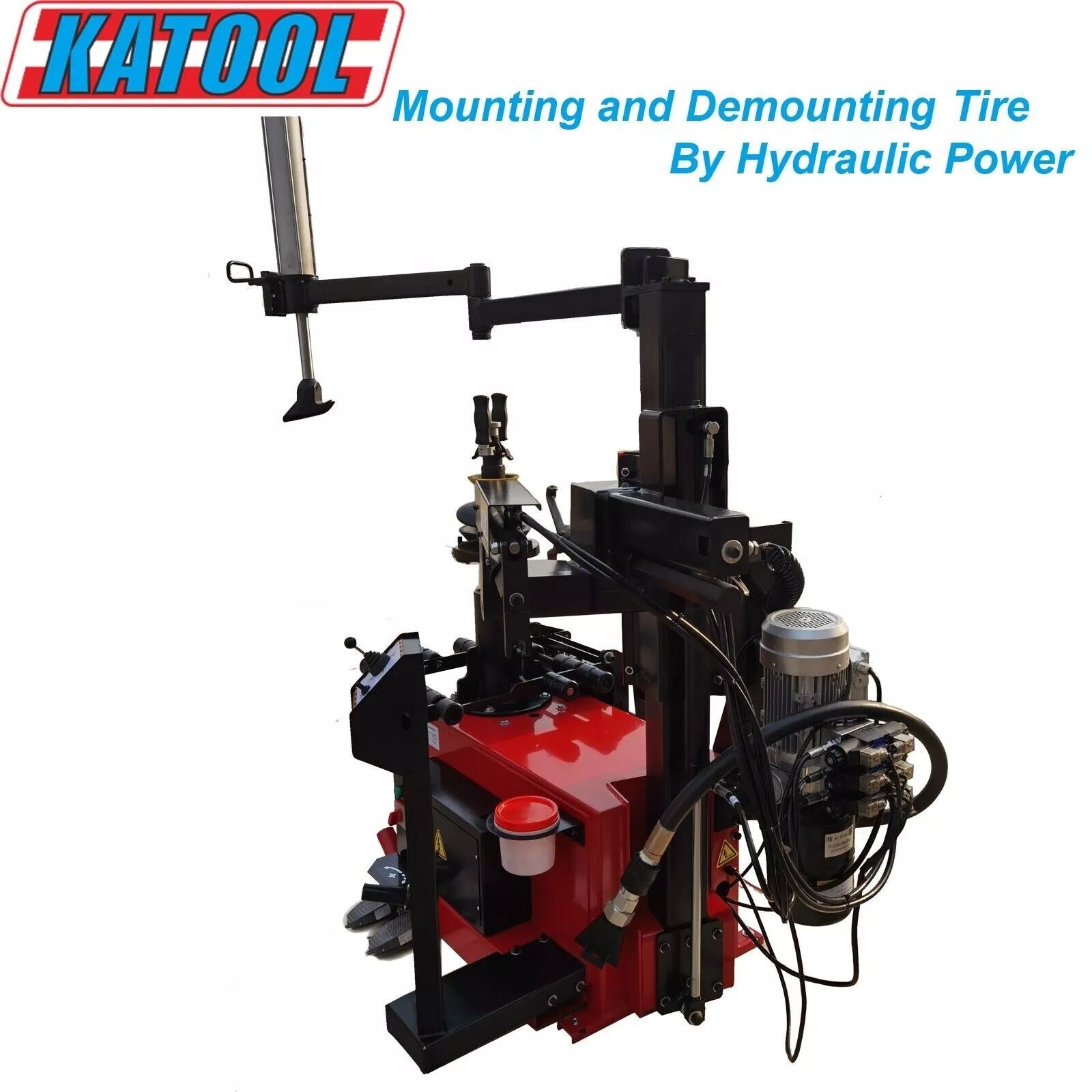 KATOOL AK-T900 Hydraulic Tire Changer Fully Auto Leverless 12-30in Wheel