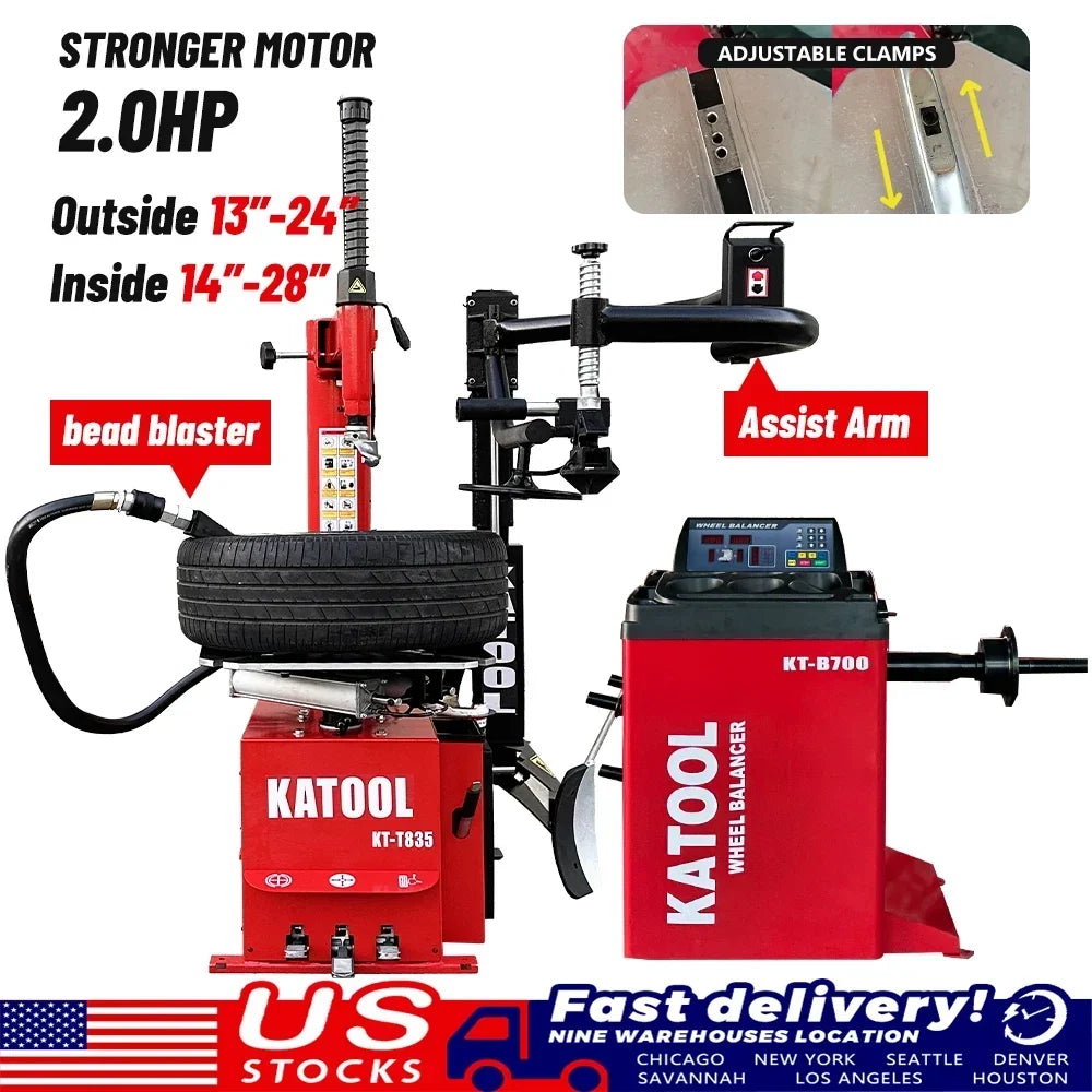 KATOOL Combo Tire Changer KT-T835 & Wheel Balancer KT-B700